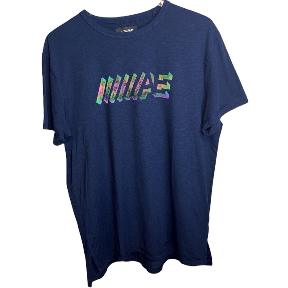 American Eagle Outfitters Blue Tee with Graphic Design